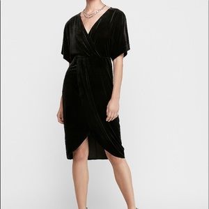 Express red velvet dress